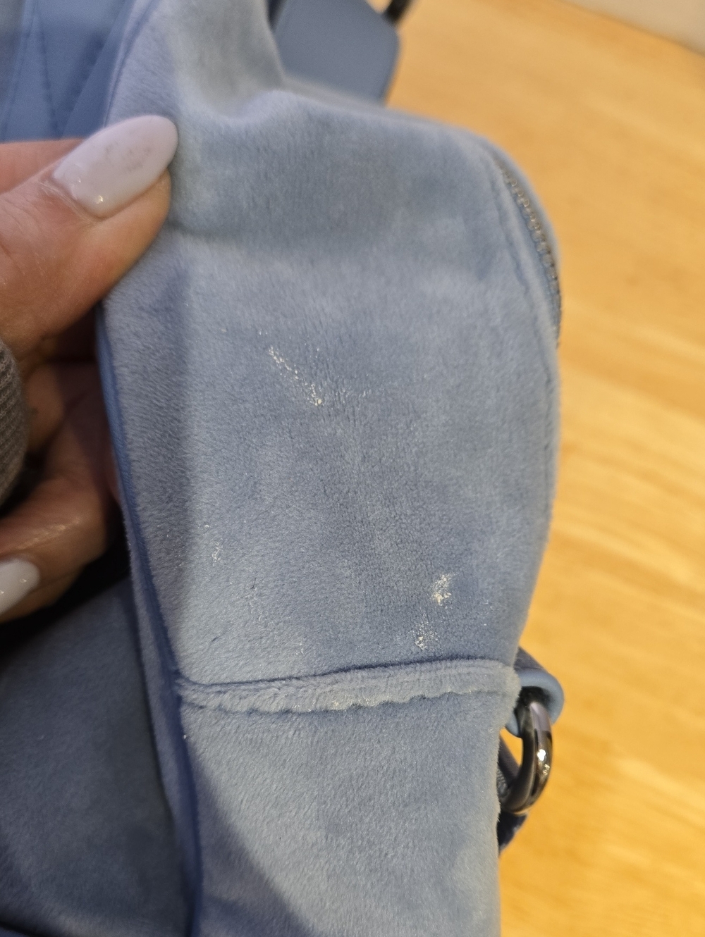 Juicy Couture Dusty Blue Suede Travel Tote - Picture 7 of 8